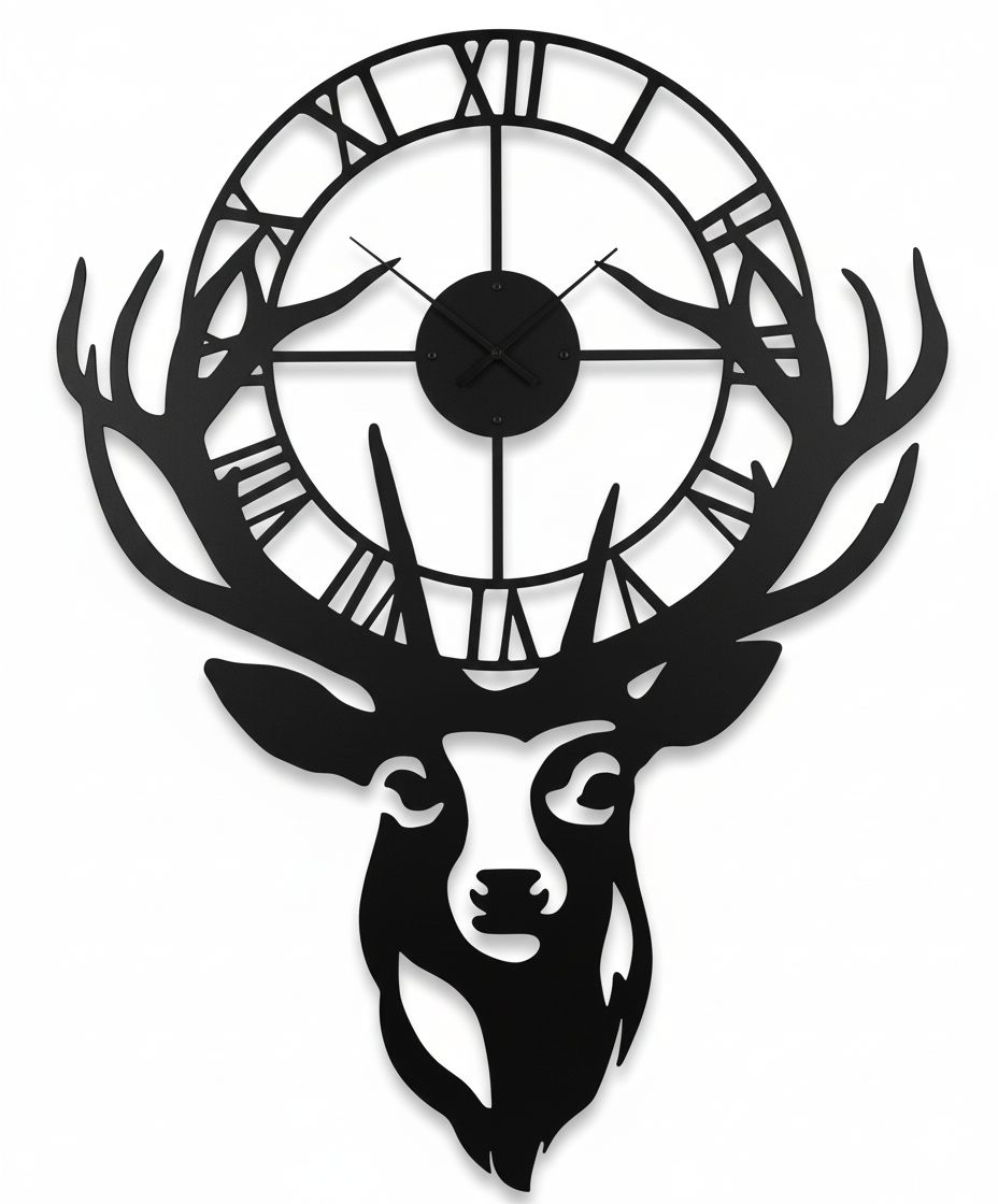 ساعت دیواری پلکسی طرح گوزن