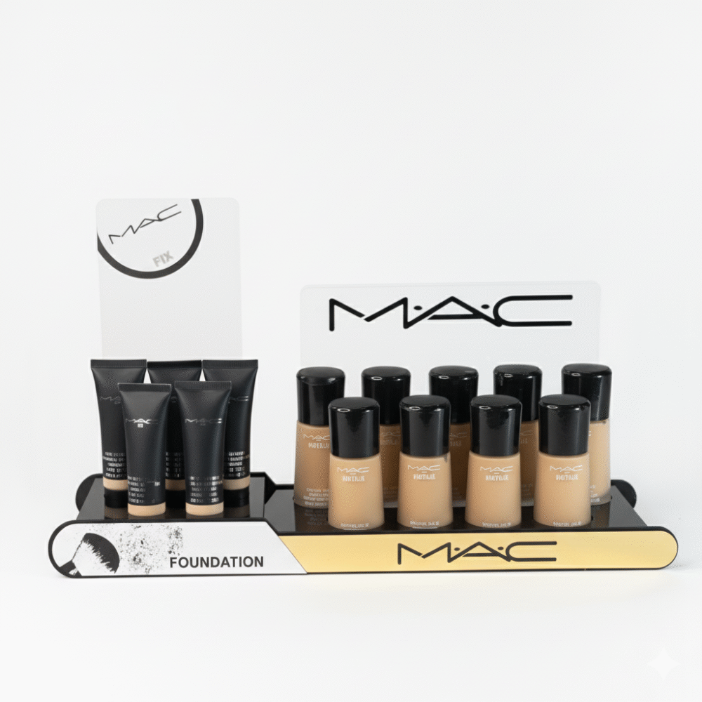 استند رومیزی پلکسی طرح نمایش لوازم آرایش