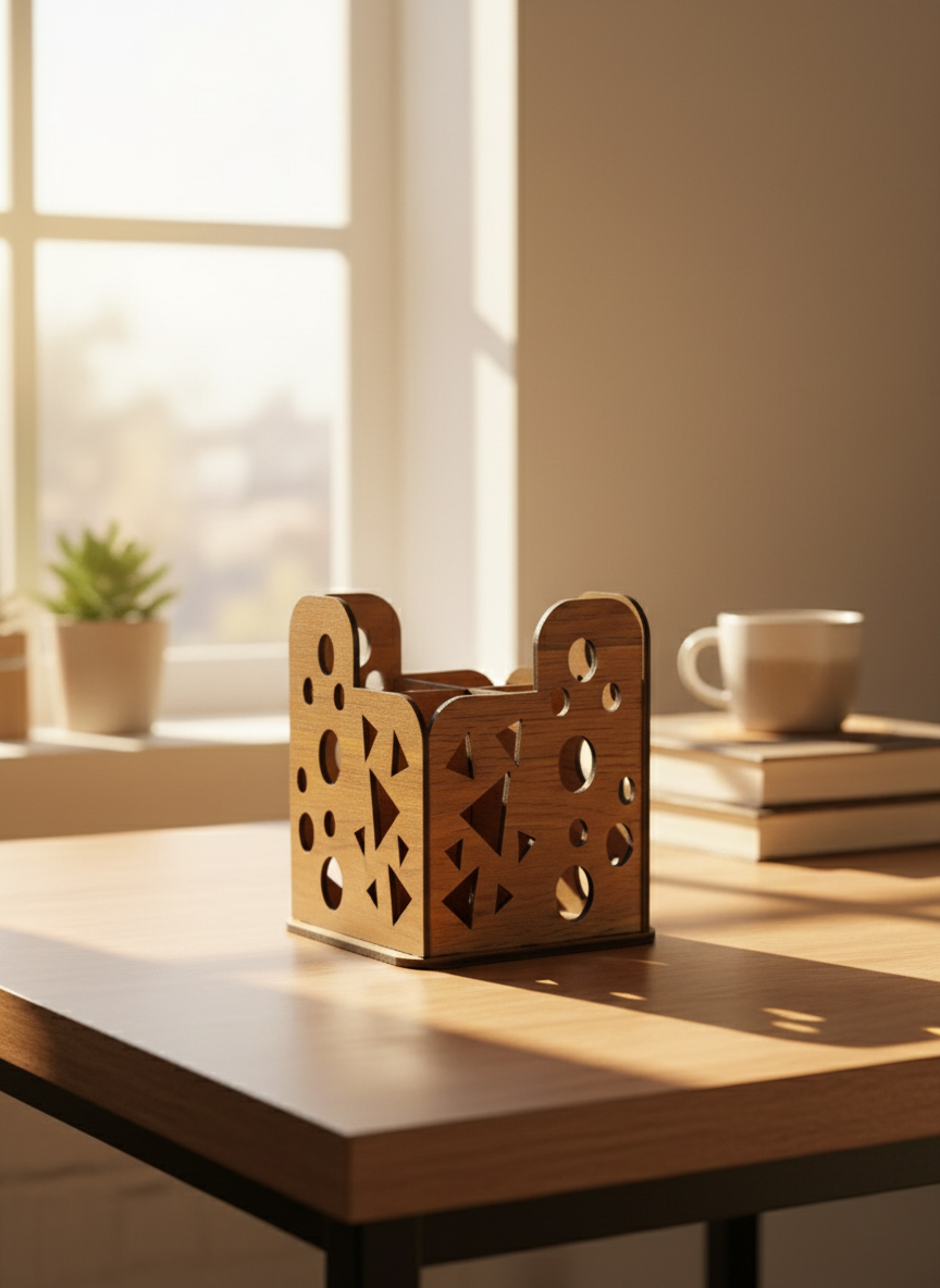 جلوه طبیعی بافت چوب زیر نور روز