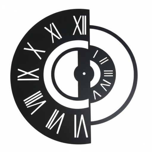 ساعت دیواری پلکسی طرح نیم‌ دایره