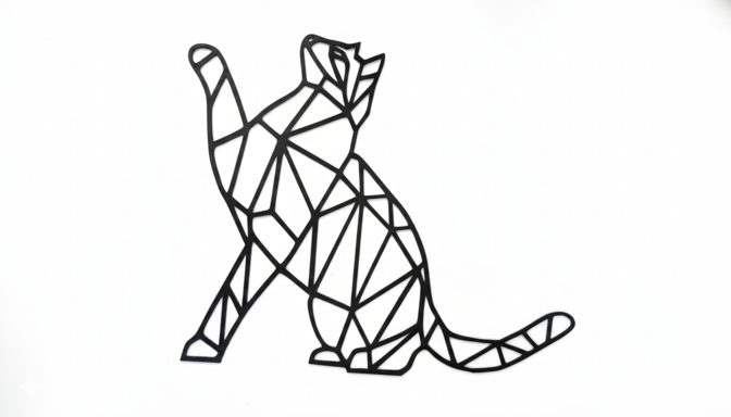 تابلو دیواری پلکسی طرح گربه