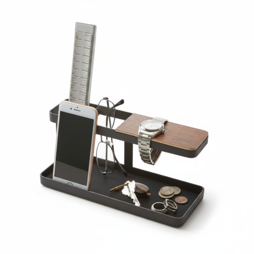 استند رومیزی پلکسی چوب طرح وسایل شخصی